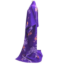 Load image into Gallery viewer, Kimono Vintage(1950-1980) Purple Shibori Silk #10785D4
