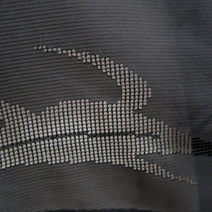 Haori Jacket Vintage(1950-1980) Black See-Through Wave Silk #9814B1