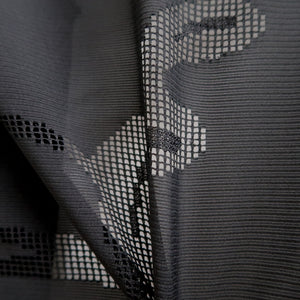 Haori Jacket Vintage(1950-1980) Black See-Through Wave Silk #9814B1