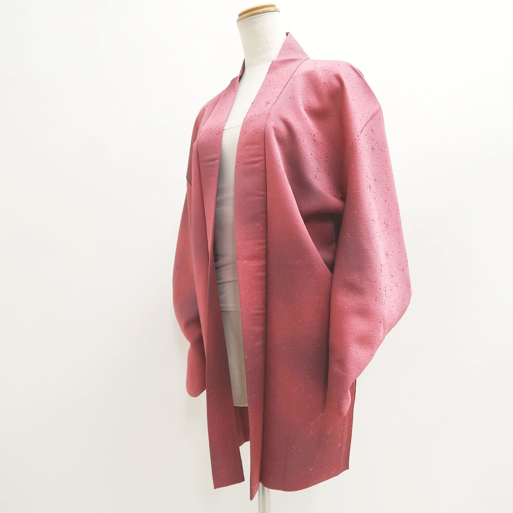 Haori Jacket Vintage(1950-1980) Pink Fully Embroidered Butterfly Silk #9749A2
