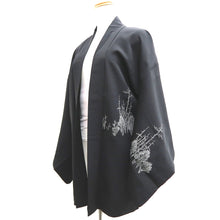 Load image into Gallery viewer, Haori Jacket Vintage(1950-1980) Black White birch Silk #9874B3
