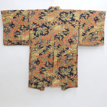 Load image into Gallery viewer, Haori Jacket Vintage(1950-1980) Dark Blue Landscape Large Long Silk #10001C3
