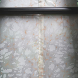 Haori Jacket Vintage(1950-1980) Midnight blue Leaves Silk #10227E2