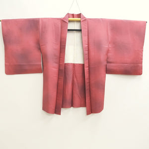 Haori Jacket Vintage(1950-1980) Pink Fully Embroidered Butterfly Silk #9749A2