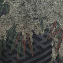 Load image into Gallery viewer, Haori Jacket Vintage(1950-1980) Black Sayagata Bamboo leaf Silk #9890B3
