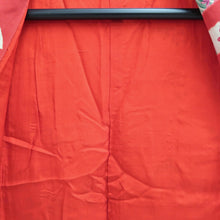 Load image into Gallery viewer, Juban Vintage(1920-1950) Red Folding Fan Plum blossom Silk #10375F4
