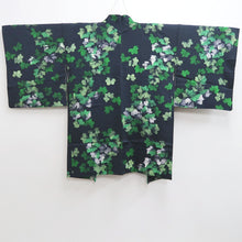 Load image into Gallery viewer, Haori Jacket Vintage(1950-1980) Midnight blue Leaves Silk #10227E2
