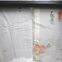 Load image into Gallery viewer, Haori Jacket Vintage(1950-1980) Black White birch Silk #9874B3

