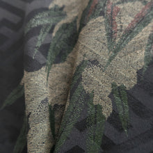 Load image into Gallery viewer, Haori Jacket Vintage(1950-1980) Black Sayagata Bamboo leaf Silk #9890B3
