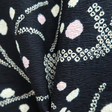 Load image into Gallery viewer, Haori Jacket Vintage(1950-1980) Black Shibori Branch Silk #10211E1
