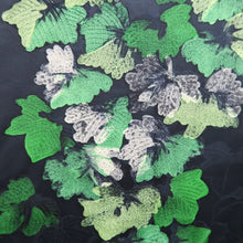 Load image into Gallery viewer, Haori Jacket Vintage(1950-1980) Midnight blue Leaves Silk #10227E2
