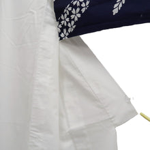 Load image into Gallery viewer, Yukata Vintage(1950-1980) White Navy Cherry Blossom Cotton #10355F3

