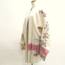 Load image into Gallery viewer, Haori Jacket Vintage(1950-1980) White Flower Silk #10002C3
