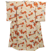 Load image into Gallery viewer, Juban Vintage(1920-1950) Light Brown Beige Crane Birds Silk #10386F5
