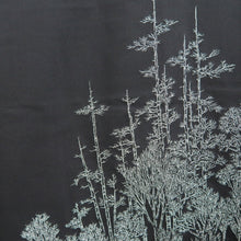 Load image into Gallery viewer, Haori Jacket Vintage(1950-1980) Black White birch Silk #9874B3
