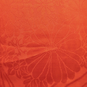 Juban Vintage(1950-1980) Red Furisode Peony Chrysanthemum Silk #10511B2