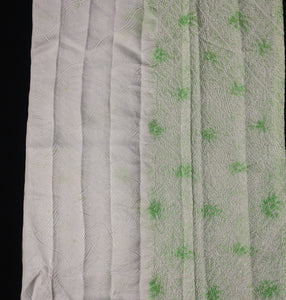 KK1407B8 Silk Kimono Fabric Vintage(1950-1980) Shibori White 80.7x12.6in(205x32cm)