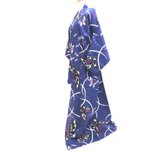 Load image into Gallery viewer, Yukata Blueish Purple Butterfly Cotton #9921B4
