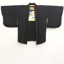 Load image into Gallery viewer, Haori Jacket Vintage(1950-1980) Black Peony Karakusa Silk #10242E3
