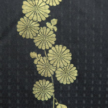 Load image into Gallery viewer, Haori Jacket Vintage(1950-1980) Black Gold Chrysanthemum Silk #10061D1
