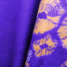 Load image into Gallery viewer, Kimono Vintage(1950-1980) Purple Shibori Silk #10785D4
