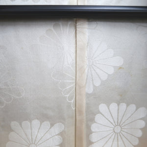 Haori Jacket Vintage(1950-1980) Black Gold Chrysanthemum Silk #9779A4