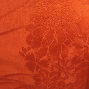 Juban Vintage(1950-1980) Red Furisode Peony Chrysanthemum Silk #10511B2