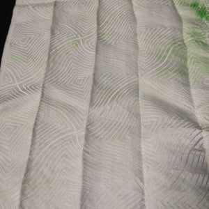 KK1407B8 Silk Kimono Fabric Vintage(1950-1980) Shibori White 80.7x12.6in(205x32cm)