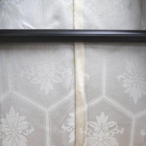 Haori Jacket Vintage(1950-1980) Black Gold Silver Wave Silk #9907B4