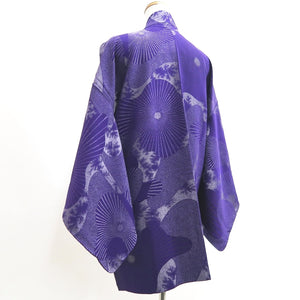 Haori Jacket Vintage(1950-1980) Purple Chrysanthemum Silk #10016C3