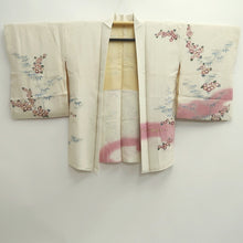 Load image into Gallery viewer, Haori Jacket Vintage(1950-1980) White Flower Silk #10002C3
