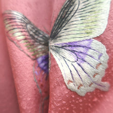 Load image into Gallery viewer, Haori Jacket Vintage(1950-1980) Pink Fully Embroidered Butterfly Silk #9749A2
