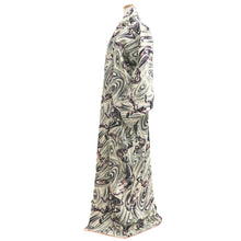 Load image into Gallery viewer, Kimono Vintage(1950-1980) Gray Curling Wave Silk #10786D5
