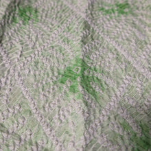 Load image into Gallery viewer, KK1407B8 Silk Kimono Fabric Vintage(1950-1980) Shibori White 80.7x12.6in(205x32cm)

