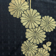 Load image into Gallery viewer, Haori Jacket Vintage(1950-1980) Black Gold Chrysanthemum Silk #10061D1
