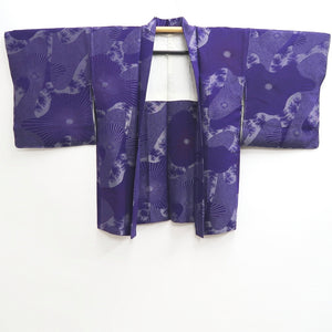 Haori Jacket Vintage(1950-1980) Purple Chrysanthemum Silk #10016C3