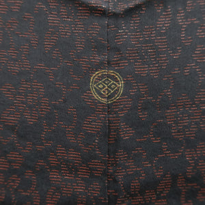 Haori Jacket Vintage(1950-1980) Black Peony Karakusa Silk #10242E3