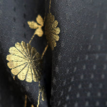 Load image into Gallery viewer, Haori Jacket Vintage(1950-1980) Black Gold Chrysanthemum Silk #10061D1
