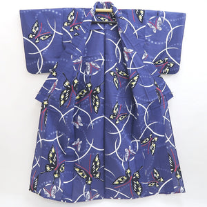 Yukata Blueish Purple Butterfly Cotton #9921B4