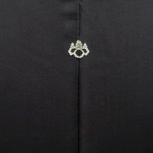 Load image into Gallery viewer, Haori Jacket Vintage(1950-1980) Black Gold Plum blossom Branch Silk #10212E1
