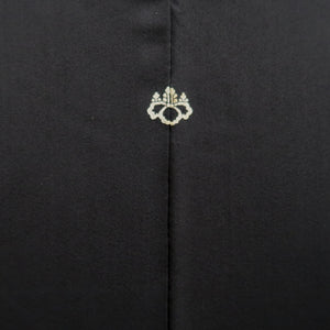 Haori Jacket Vintage(1950-1980) Black Gold Plum blossom Branch Silk #10212E1