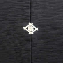 Load image into Gallery viewer, Haori Jacket Vintage(1950-1980) Black Gold Silver Wave Silk #9907B4
