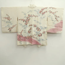 Load image into Gallery viewer, Haori Jacket Vintage(1950-1980) White Flower Silk #10002C3
