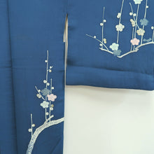 Load image into Gallery viewer, Haori Jacket Vintage(1950-1980) Blue Plum blossom Silk #10122D3
