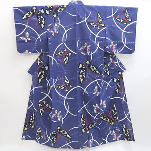 Yukata Blueish Purple Butterfly Cotton #9921B4