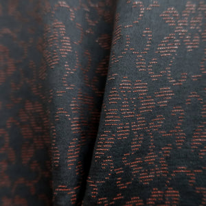 Haori Jacket Vintage(1950-1980) Black Peony Karakusa Silk #10242E3