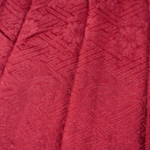 KK1408B8 Silk Kimono Fabric Vintage(1950-1980) Shibori Red 79.1x12.6in(201x32cm)