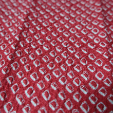 Load image into Gallery viewer, KK1408B8 Silk Kimono Fabric Vintage(1950-1980) Shibori Red 79.1x12.6in(201x32cm)
