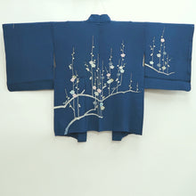 Load image into Gallery viewer, Haori Jacket Vintage(1950-1980) Blue Plum blossom Silk #10122D3
