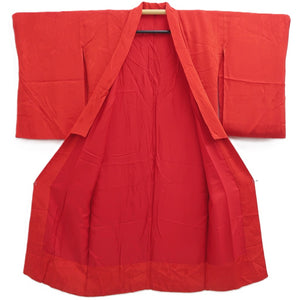 Juban Vintage(1920-1950) Red Chrysanthemum Peony Silk #10387F5